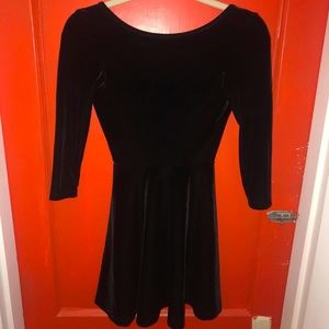 Black velvet dress